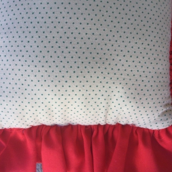 Vintage sheep pillow Christmas small accent pillow Rick rack country farmhouse - Picture 5 of 5